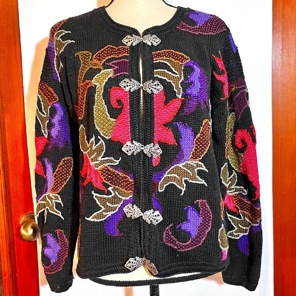 Caamano Peruvian Hand Knit Cardigan Sweater - Picture 1 of 7